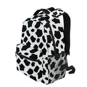High Quality Multifunction Waterproof <b>Backpack</b> Bags Customs logo Printing <b>Black</b> White School Bag - Product Image 3