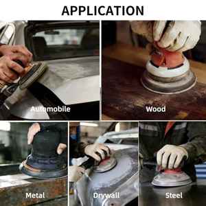 Pacote Misto de Discos de Lixa Abrasivos de Cerâmica de Alumina Roxos de 6 Polegadas com 15 Furos, Fixação por Gancho e Laço, Granulação P40-P180, Dureza Média, para Pintura Automotiva OEM - Product Image 3