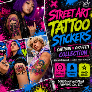 Tatuajes Temporales Realistas en 3D con Diseño de Grafiti Urbano, Resistentes al Agua, de Larga Duración, Ecológicos, de Papel Blanco, Diseño Personalizado - Product Image 3