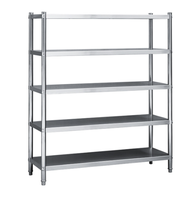 Vente chaude Étagère de rangement multi-niveaux robuste sur pied Étagère en acier inoxydable pour usage commercial, domestique et restauration