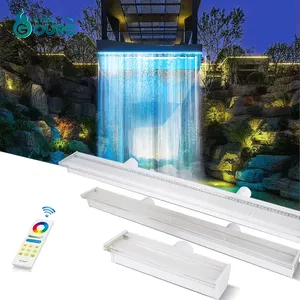 Jardín al por mayor agua interior fuente acrílico Ip68 para piscina Led cascada luces