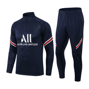 Tuta da Calcio Paris Comoda Traspirante ad Asciugatura Rapida 100% Poliestere Abbigliamento Sportivo Uniforme da Allenamento per Uomo Nomi Squadra Personalizzabili - Product Image 3