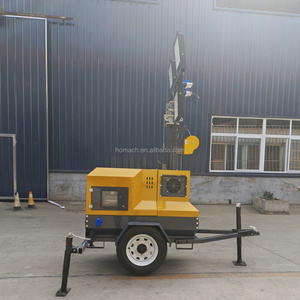 Chất lượng cao DIESEL LED lớn dày mast 7m Chiều cao tháp ánh sáng 6KW Máy phát điện xách tay Trailer tay nâng ánh sáng di động - Product Image 3