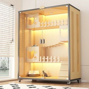 Personnalisable Extra Large Intérieur/Extérieur Cage pour Chat Espace Libre Nid pour Chat Unique Intérieur/Extérieur Chat Vitrine Design Extérieur Chat Villa - Product Image 1
