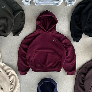 Sudadera con Capucha Corta <span class=keywords><strong>de</strong></span> Lujo <span class=keywords><strong>de</strong></span> Algodón Liso <span class=keywords><strong>de</strong></span> 380-500 GSM para Hombre, Personalizada, Oversize, Estilo Urbano, <span class=keywords><strong>de</strong></span> Gran Gramaje - Product Image 1