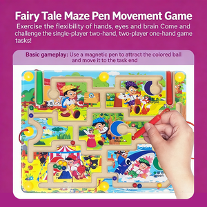 Juguetes <span class=keywords><strong>de</strong></span> Laberinto Magnético Montessori, Aprendizaje Temprano, Desarrollo Intelectual Educativo para Niños - Product Image 2