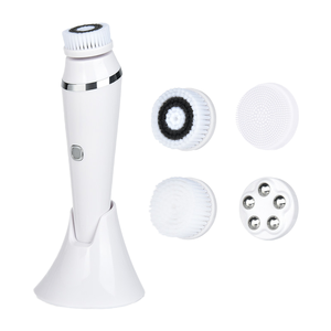 Appareil de beauté électrique 4-en-1 pour le visage, étanche, exfoliant, vibrant, nettoyage en profondeur, massage, kit de soin de la peau - Product Image 3