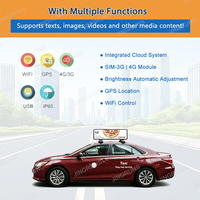 Pantalla LED Publicitaria para Techo de Taxi de Doble Cara a Todo Color con Posicionamiento GPS, P2.5 P3, Programable, Control Remoto, Letrero LED para Cabina
