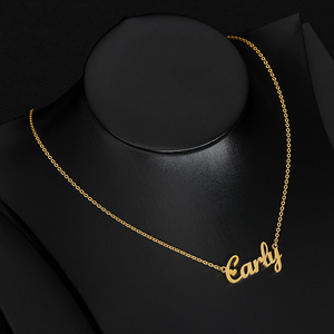Collana con Nome Personalizzato Placcata Oro, Collane con Nome Personalizzate in Acciaio Inossidabile, Collana Trendy per Bambini con Ciondolo - Product Image 2