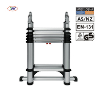Échelle télescopique pliable multifonctionnelle en aluminium à haute compétitivité pour grenier
