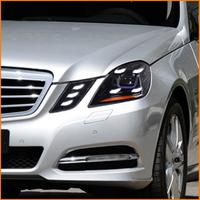 Pour Benz W212 W207 C207 Classe E Berline Coupé 2010-2013, phare avant LED complet style Porsche avec DRL, boîtier fumé, accessoires