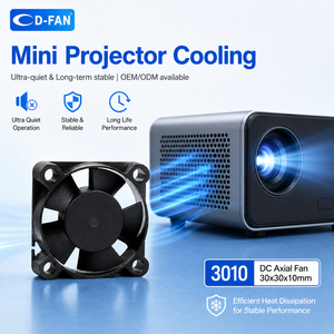 Ventola assiale di raffreddamento CC 5V/12V 3010 da 30mm con cuscinetti in plastica per proiettore <span class=keywords><strong>elettrico</strong></span>, mini radiatore per ventilazione industriale - Product Image 1