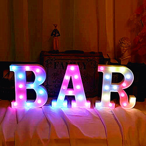 Colorido LED Letter Light Synchronous Controle Remoto Proposta Celebridade Internet <span class=keywords><strong>Digital</strong></span> Decoração Interior Decorações De Natal - Product Image 3