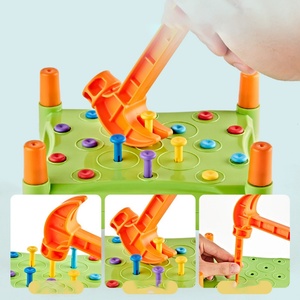 Jouets éducatifs pour l'apprentissage précoce des puzzles, Jeux sensoriels pour enfants de reconnaissance des couleurs, de concentration et de motricité fine avec marteau de jeu - Product Image 2