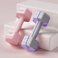 Mancuernas Hexagonales Recubiertas de PVC, Rellenas de Cemento, Diseño Compacto, Fácil Almacenamiento, Pesas Ligeras para Gimnasio en Casa, Fitness y Ejercicio Corporal