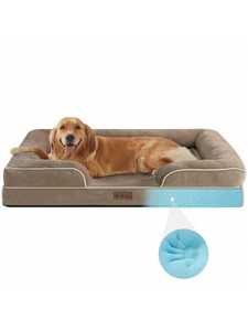 Orthopädisches Rechteckiges Hundebett Memory-Schaum Komfortabel XL (Extra Groß) Abnehmbare Samtbezüge Waschbar für Katzen Hunde Wohnzimmer - Product Image 6