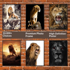 Póster Enmarcado <span class=keywords><strong>de</strong></span> León Africano, Impreso con Tinta Ecológica, Impermeable, Decoración <span class=keywords><strong>de</strong></span> Pared Moderna y Sencilla - Product Image 2