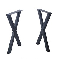 Bases de table en fonte d'acier inoxydable de style industriel pour café extérieur dinant des meubles de restaurant meubles élégants en métal