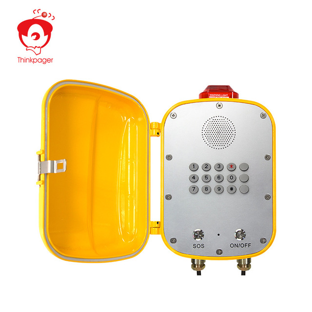 China Explosion-Proof Waterproof IP Network Telephone for Mine Tunnel/Gallery Use with Sound Light Alarm Amplification Function