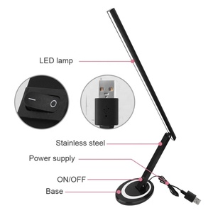 Lámpara de <span class=keywords><strong>mesa</strong></span> portátil de 48 LED, luz de escritorio <span class=keywords><strong>plegable</strong></span> para tatuaje/manicura/maquillaje, ojo negro - Product Image 5