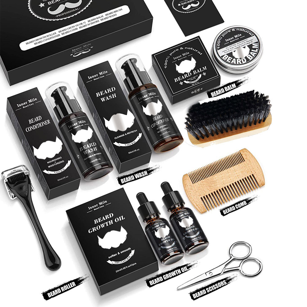 Ensemble de 9 pièces pour le soin de la barbe (cheveux PPS)