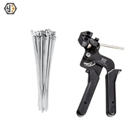 Pince coupante à glissière en métal en acier lourd Fixation coupant jusqu'à 12mm Pistolet à serre-câbles en acier inoxydable pour l'extérieur