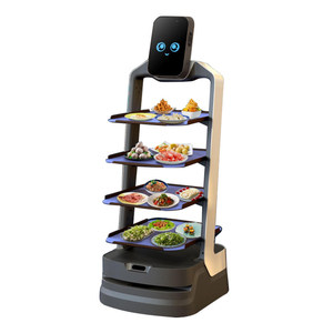 <span class=keywords><strong>Robot</strong></span> <span class=keywords><strong>Hobot</strong></span> Star Zhao Cai Leopard pour Hôtels, Restaurants et Établissements Gastronomiques - Évitement Intelligent, Interaction Vocale, Matériau PVC, Livraison Incluse - Product Image 1