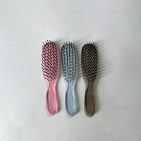 A813 Nouveau peigne magique pliable à manche en plastique multicolore, petit et portable pour un usage quotidien et en voyage, logo personnalisé possible