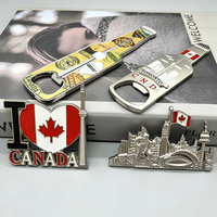 Aimant de réfrigérateur 3D en métal personnalisé, souvenir touristique du Canada, décoration d'intérieur sur le thème des pays du monde, avec forme, couleur et logo sur mesure