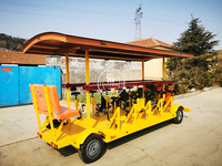 Meilleur Prix Luxe Électrique Multiplace Vélo-structure en Acier 10 Places Vitesse 6km/h Bus Touristique Bar à Bière Vélo de Mariage