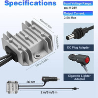 Câble d'alimentation Starlink Mini 2/3/5/M Allume-cigare DC 18AWG PVC Cuivre pur 5A Charge rapide 12V-24V Chargeur de voiture étanche
