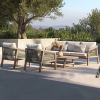 Fabricant de meubles de jardin de luxe en teck pour restaurants d'extérieur meubles de patio villa ensemble table à manger et chaises