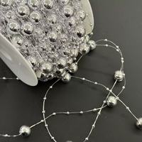 Guirlande de perles en plastique moderne à haute brillance, mélange de perles, élégante, pour décoration d'arche de mariage, réutilisable et durable, directement de l'usine