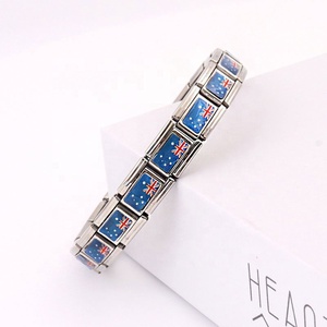 Breloques à maillons italiens, bijoux fantaisie, vente en gros, composants géométriques en acier inoxydable pour la fabrication de bracelets pour hommes - Product Image 2