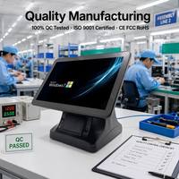 Terminal POS Todo en Uno con Pantalla Táctil de 15.6 Pulgadas, Windows 10/11, 4GB+64GB, Sin Ventilador, Compatible con Múltiples Periféricos, OEM/ODM