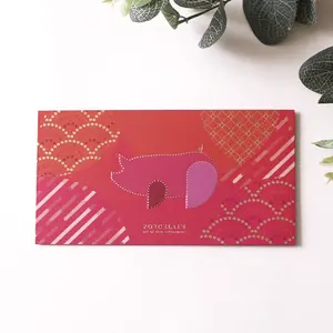 1 color foil Chinese Traditional Red Envelope Wedding Invitation Envelope Customization Style