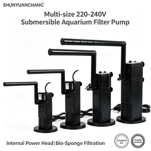 Pompa Filter Akuarium Submersible OEM Multi-Ukuran 220V Profesional Internal <span class=keywords><strong>Aquarium</strong></span> Power Head Filtrasi Bio-Sponge Garansi 1 Tahun - Product Image 1