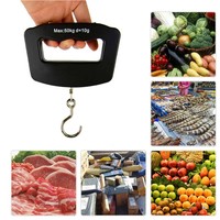 Balance électronique Portable numérique 50kg 10g, pour bagages, système de pesage intelligent suspendu avec rétro-éclairage