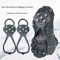 Couvre-chaussures antidérapants à dents pouvant être utilisés par temps de glace et de neige pour éviter les glissements et les chutes 5 griffes