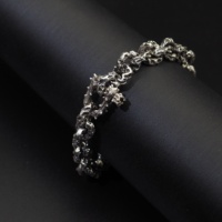 Bracelet chaîne de conception privée 925 breloque en argent hommes bijoux chaîne Bracelet avec fermoir à vis