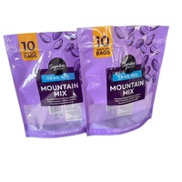 Emballage flexible de bonne qualité, sachet debout avec fermeture éclair, sac imprimé avec fenêtre pour les collations, le café, Cindy