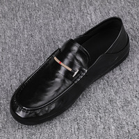 Chaussures basses confortables pour hommes, chaussures décontractées de style coréen à semelle plate toutes saisons, semelle extérieure en caoutchouc résistante à l'usure, cuir fendu