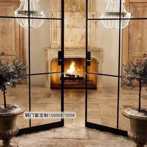 ประตูด้านนอกคู่ฝรั่งเศสความแข็งแรงสูงด้ว<span class=keywords><strong>ย</strong></span>การออกแบบย่างและสา<span class=keywords><strong>ย</strong></span>ที่บางที่สุดสำหรับวิลล่าและโรงแรม - Product Image 1