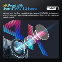 Perekam mengemudi 5K, kamera dasbor depan dan belakang STARVIS 2 IMX678 Sensor 2CH penglihatan malam luar biasa untuk mobil 5GHz WiFi GPS 4K HDR