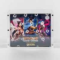 Boîte de présentation en acrylique pour booster box League of Legends Riftbound avec couvercle magnétique et protection UV