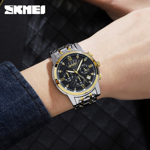 Skmei Men's Quartz Watch Analog Chronograph Stainless Steel Strap 12mm Case Business Style Model <strong>1904</strong> - Product Image 3