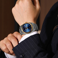 Montre à calendrier pour homme avec logo personnalisé, design luxueux, personnalisation, étanche, lumineuse, en acier inoxydable, montres à quartz décontractées