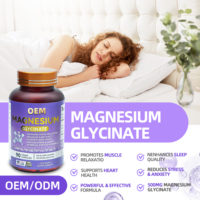 Capsules de magnésium de prix usine de logo privé d'OEM complément alimentaire soins de santé capsules de glycinate de magnésium