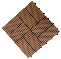 Dalles de terrasse en WPC rainurées antidérapantes modernes, faciles à installer, à emboîter soi-même, pour extérieur, imperméables et écologiques