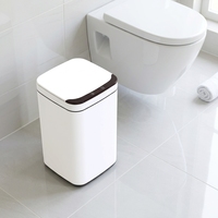 Poubelle intelligente à capteur infrarouge en acier inoxydable 10L disponible, certifiée REACH